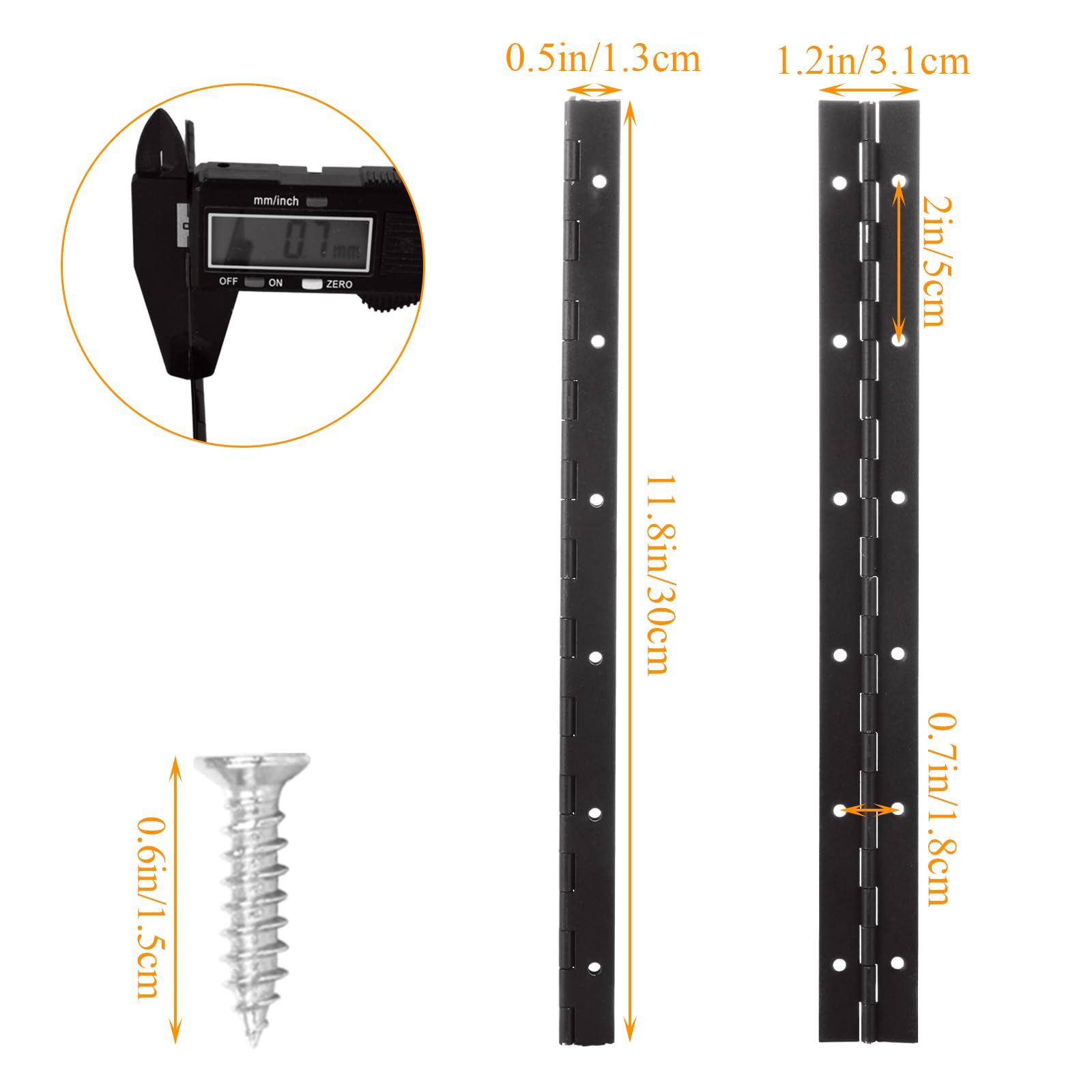 Continuous Hinge, Natural, 6 ft. L, 2 In. W