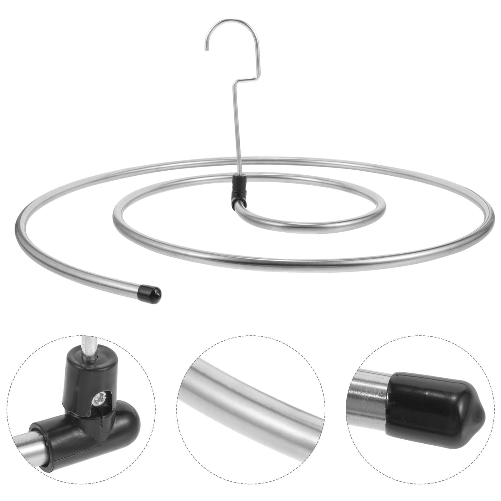 Cabilock 2 pezzi a forma di spirale appendiabiti appendiabiti in acciaio inossidabile trapunta coperta appendiabiti salvaspazio per biancheria da letto telo da bagno