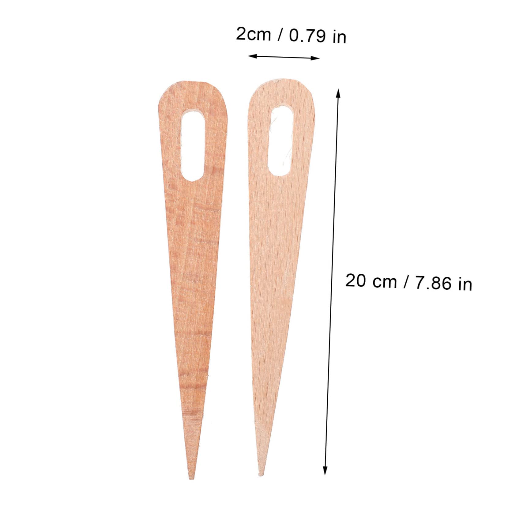 ERINGOGO DIY Crochet Tools 7pcs Wood Knitting Shuttles Knitting Tool Wooden Shuttle for Blanket