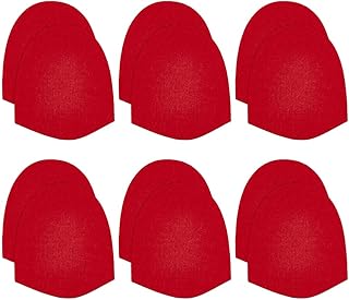 OLYCRAFT 6 Pairs Red Cloth Replacement Bowling Shoes Slide Sole Bowling Accessories Felt Shoe Slide Self-Adhesive Sole Bowlings Accessories Felt Bowlings Shoes Slides for Men Women Sports Shoe