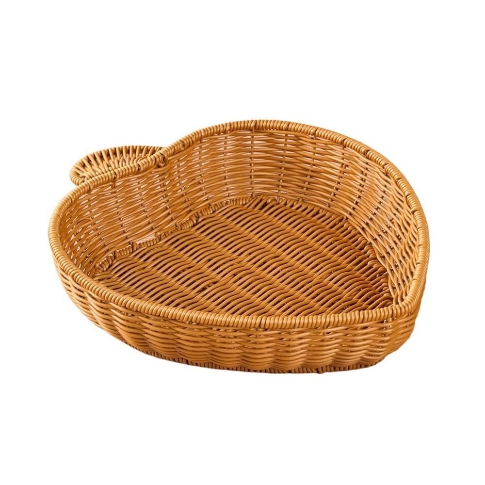Zhaoj24-05 Fruit Racks Rattan Woven Fruit Basket Bread Serving Baskets Snack Storage Bowls Display(Small)