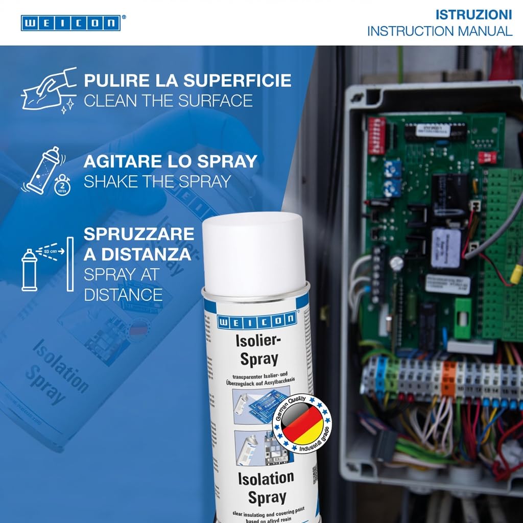 WEICON Spray Isolante 400 ml, lacca isolante a base di resina acrilica