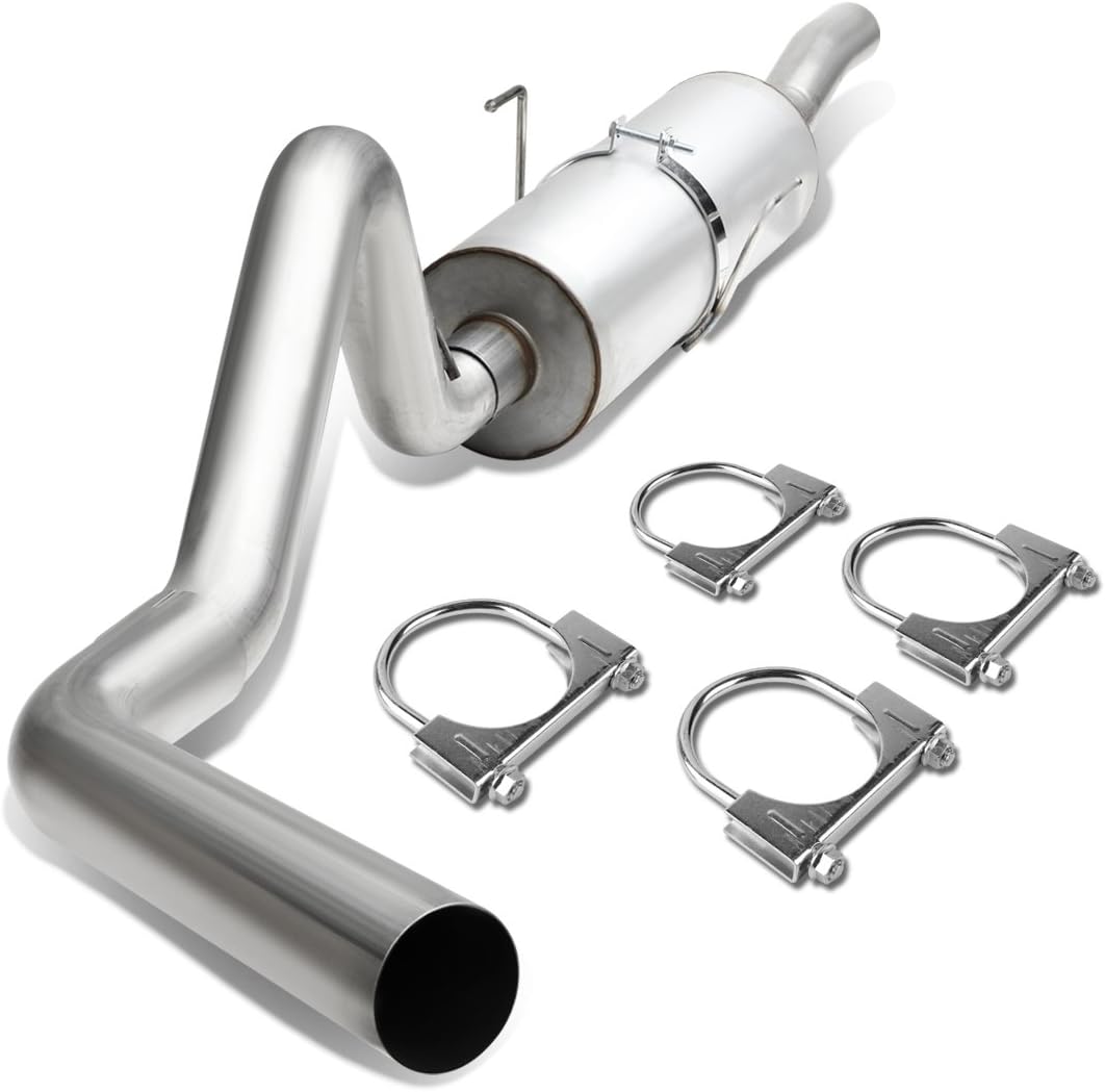 DNA MOTORING CBE-DR04-57L Stainless Steel Axle Back Dual Muffler Exhaust System [Compatible with 04-05 Dodge Ram 1500 5.7L Quad Cab]