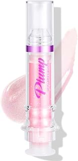 Korean Clear Lip Oil Gloss for Women,Ultra-Hydrating Lip Glow Oil with Chili Extract,Nourishing Lip Oil Tinted,Lip Plumping Booster,Fuller Lips Instantly - 02 Baby Pink