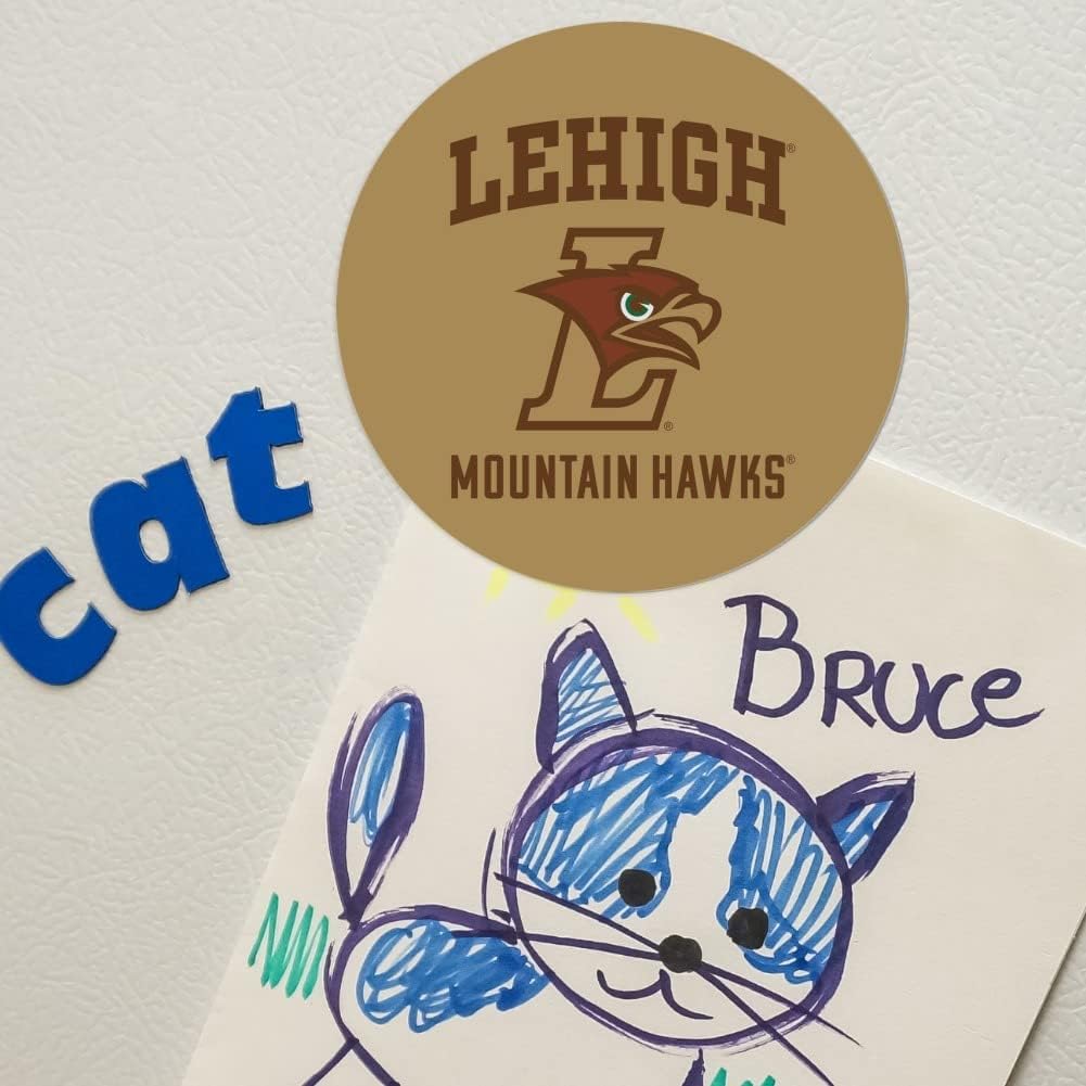 Lehigh University Mountain Hawks Logo Automotive Car Refrigerator Locker Vinyl Circle Magnet - Image 4