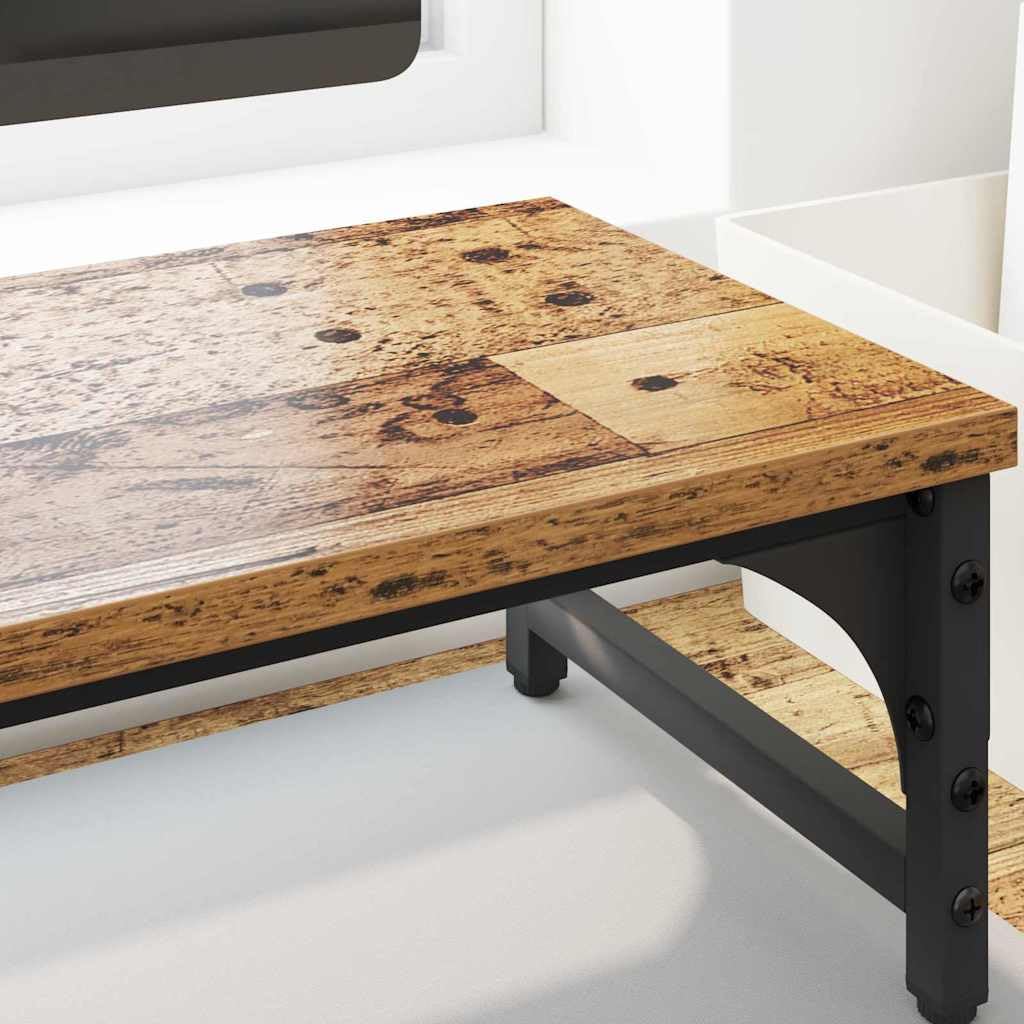 Supporto per monitor in legno anticato, 85 x 23 x 15,5 cm