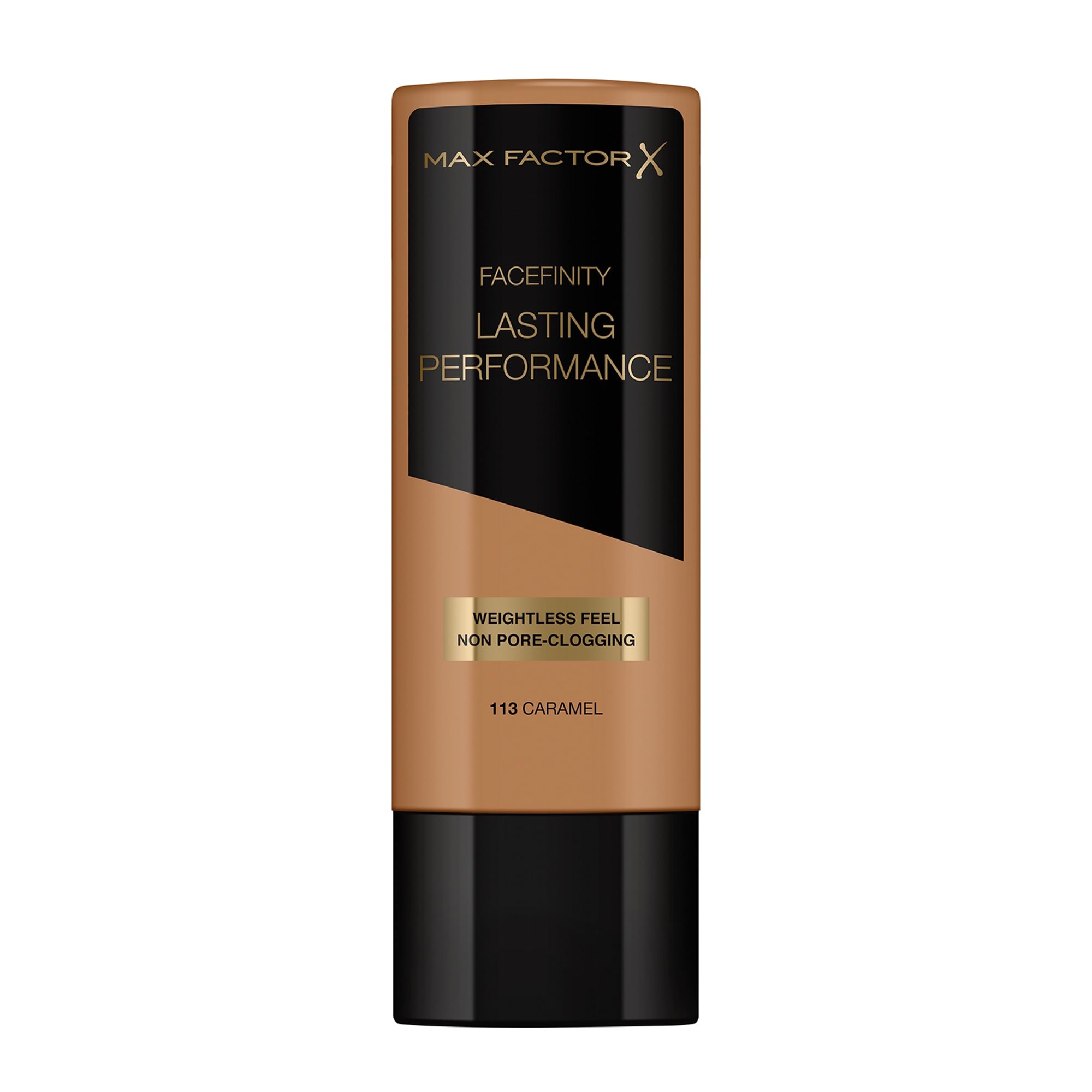 Max Factor Lasting Performance Liquid Foundation, 113 Caramel, Full Coverage, Flawless and Radiant Finish, Lightweight Formula, Smudge Resistant, Non Pore-Clogging, Fragrance Free, 35ml