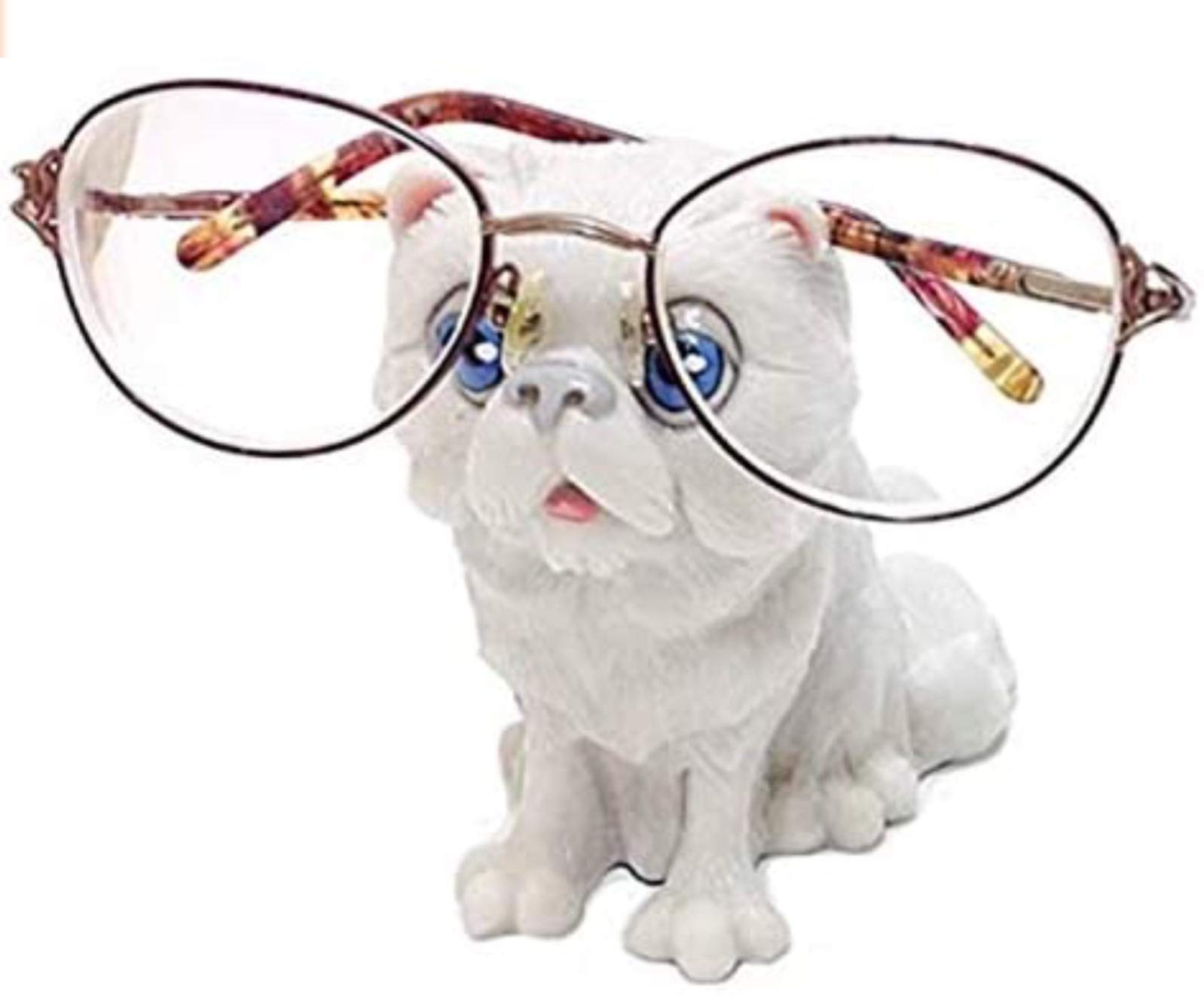 Distinctive Designs White Persian Longhair Cat Breed Novelty Eyeglass Holder Stand