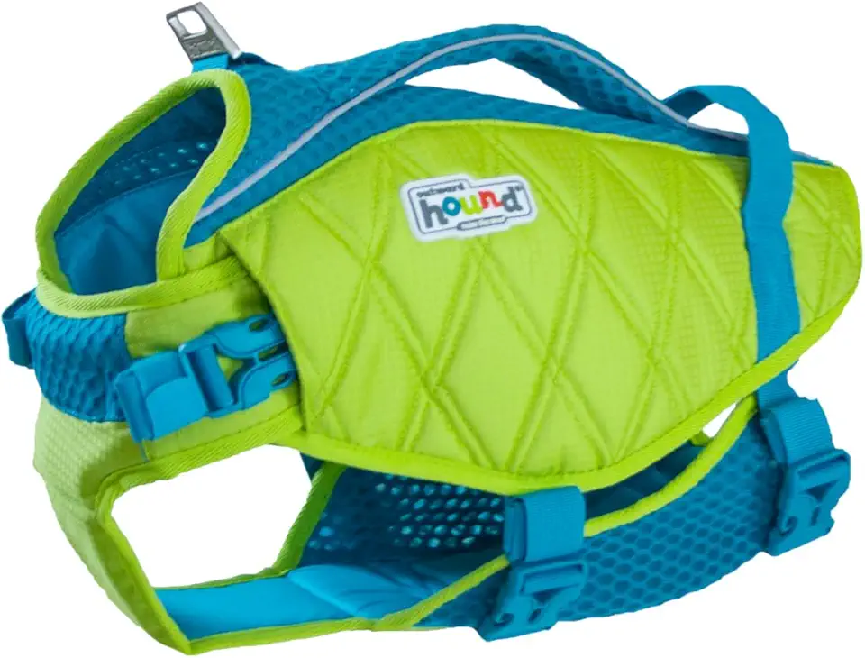 Colete salva-vidas Outward Hound Standley Sport Performance para cães, médio, verde