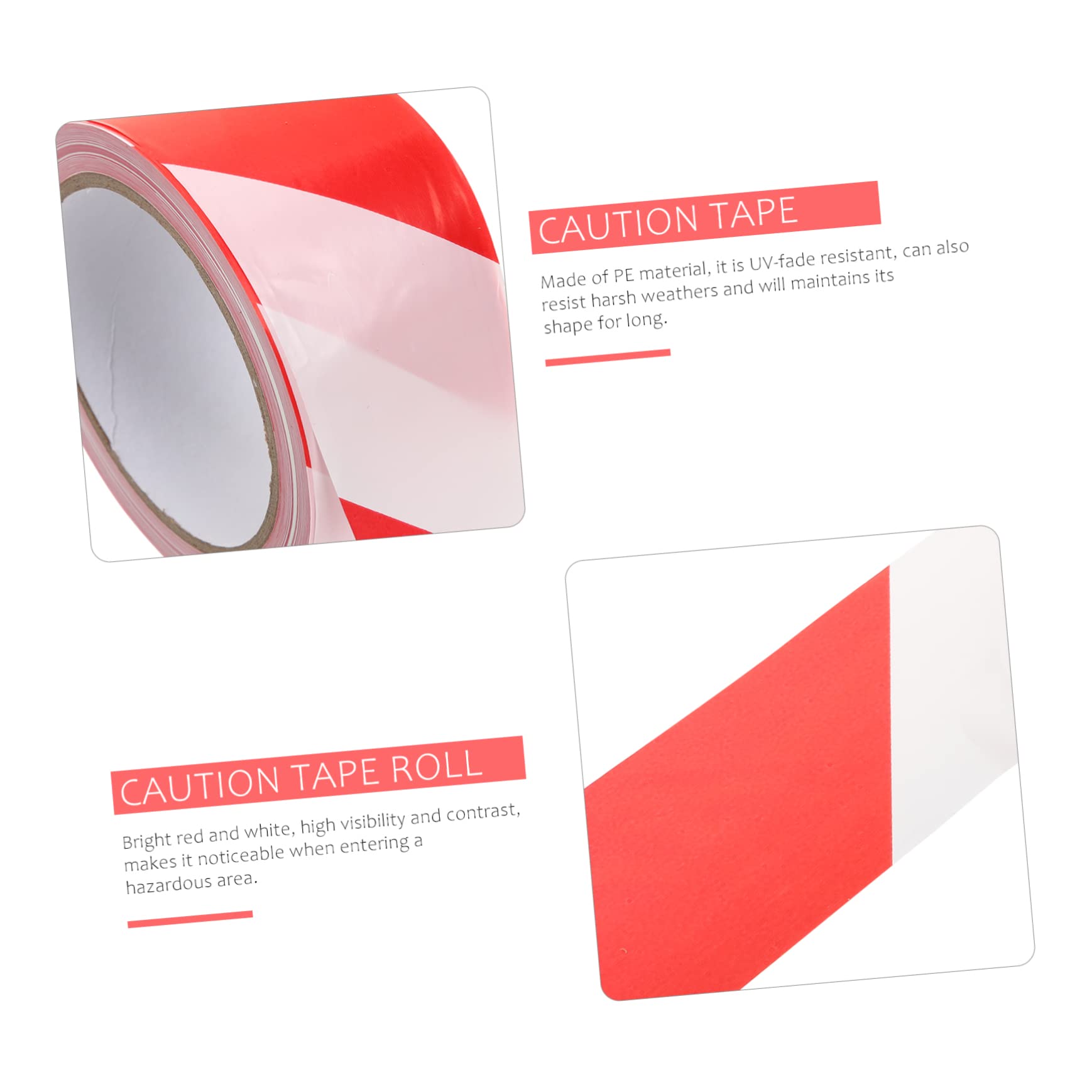 Amosfun 5 Set Nastro Segnaletico Pe Non Adesivo Resistente Strappo E Intemperie Per E Sicurezza Zone Pericolose 2 * 5