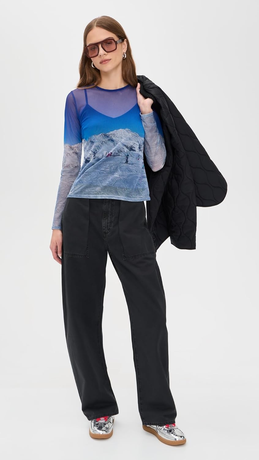 Never Fully Dressed Women's Ski Slopes Mesh Long Sleeve Top