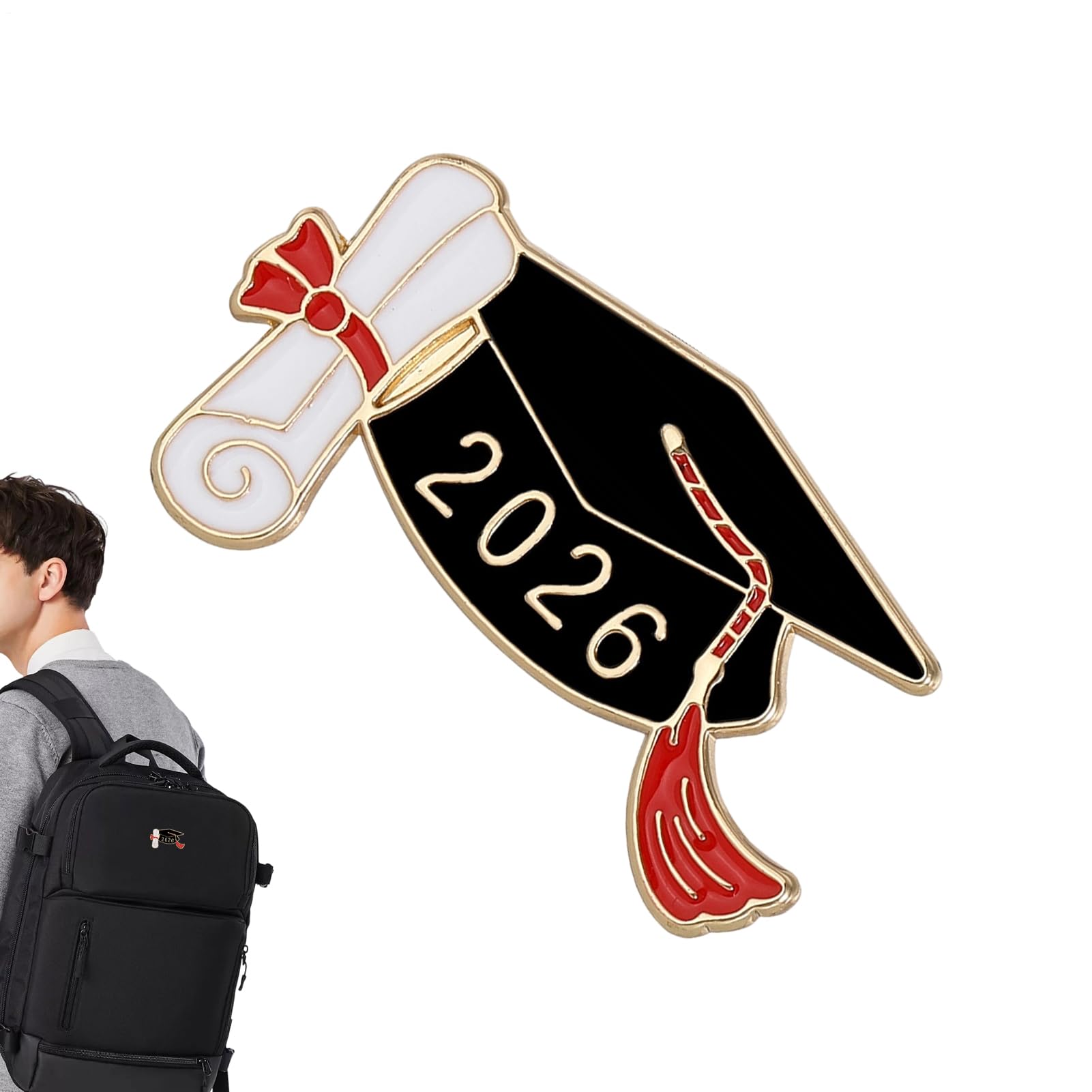 Broche de graduación, insignias de solapa de, pines de graduación 2026 | para profesor, escuela, estudiante, escuela secundaria, universidad, cuello, chal, suéter, bufanda, abrigo, chaqueta