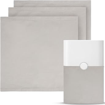 IMPRESA 3 Pack 211 Replacement Pre-Filters - Compatible with Blueair Blue Pure 211+ Air Purifier Filter - Lunar Rock Gray Fabric - Washable Slip-On Slip-Off Design & Extended Main Filter Life