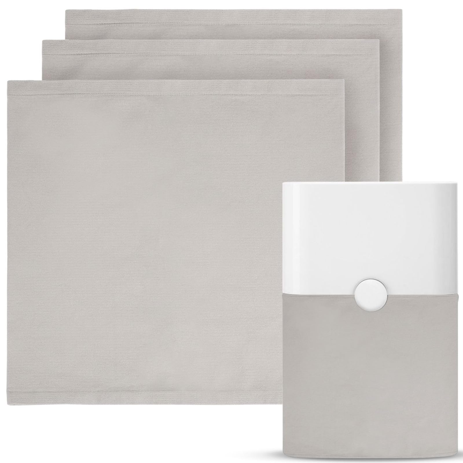 IMPRESA 3 Pack 211 Replacement Pre-Filters - Compatible with Blueair Blue Pure 211+ Air Purifier Filter - Lunar Rock Gray Fabric - Washable Slip-On Slip-Off Design & Extended Main Filter Life