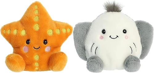 Aurora Palm Pals - Juego de dos estrellas de mar Flapjack Stingray y Treasure
