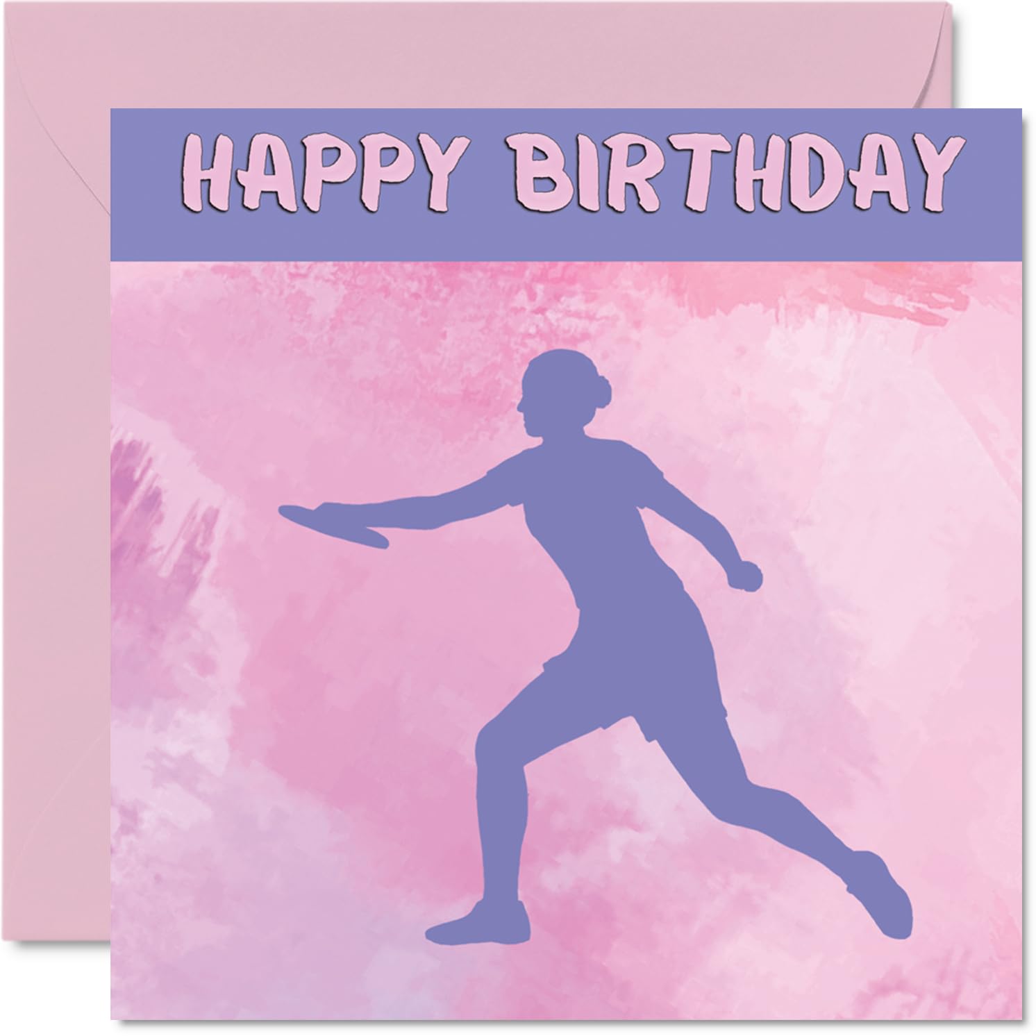 Sport Birthday Cards for Women Girls, Ultimate Frisbee Girls in Sport