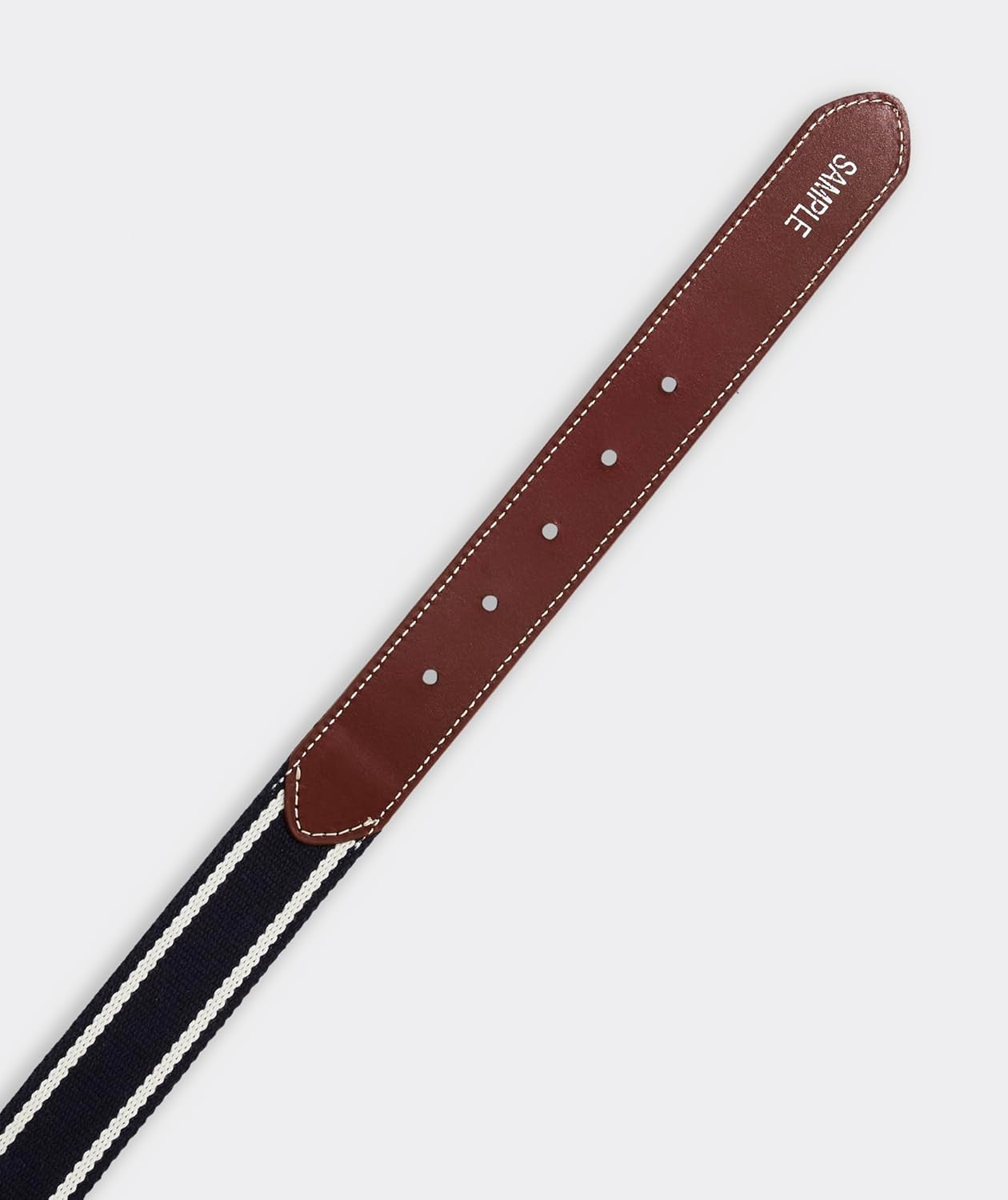 vineyard vines Boys' Leather and Webbing Reversible Belt, Nautical Navy, XL