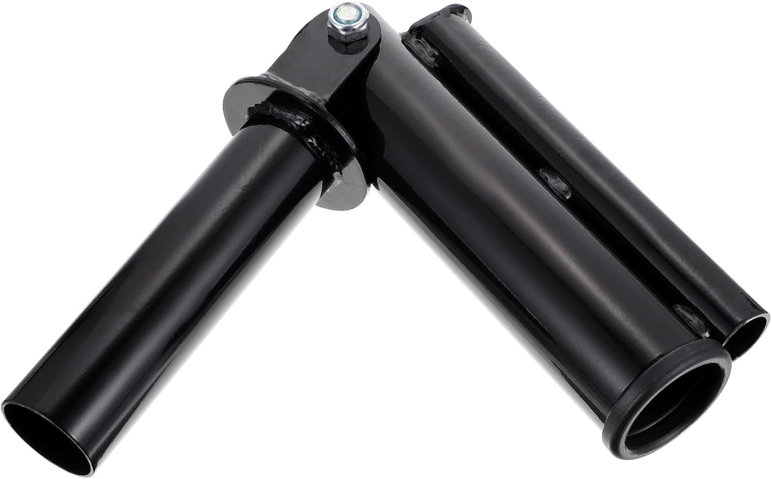 Barbell Barrel Sleeve Double Tube Weightlifting Rack Steel Home Gym Fitness Equipment Pull Back Handle Training Attachment for Strength Training