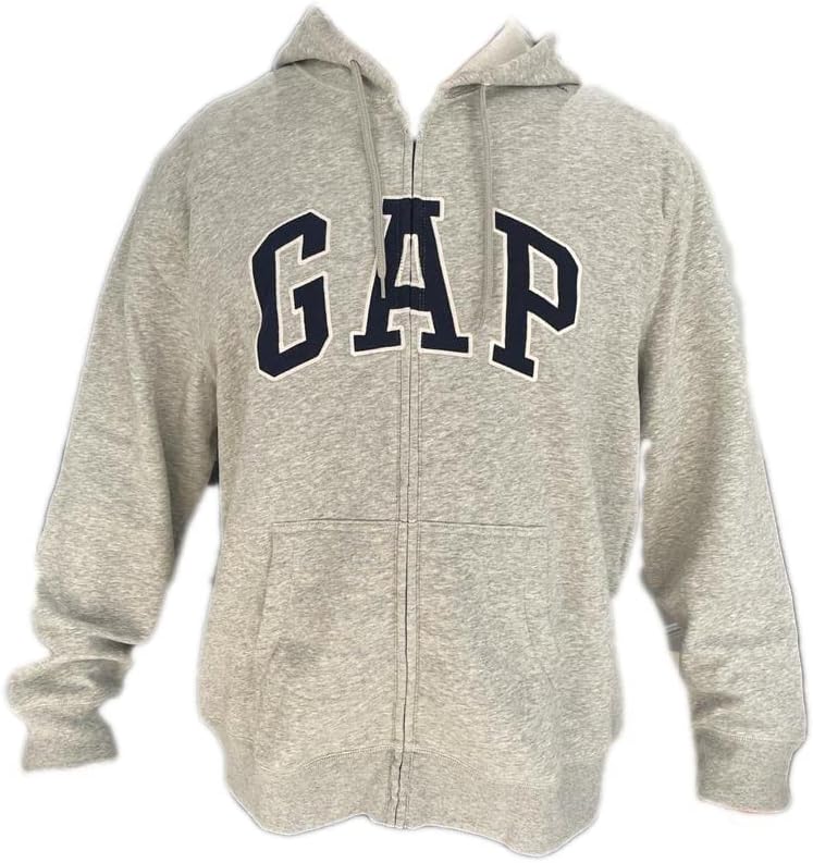 GAP Men's Full Zip Fleece Logo Hoodie