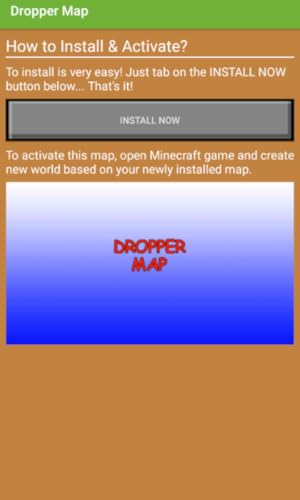 Dropper Map for Minecraft Pro