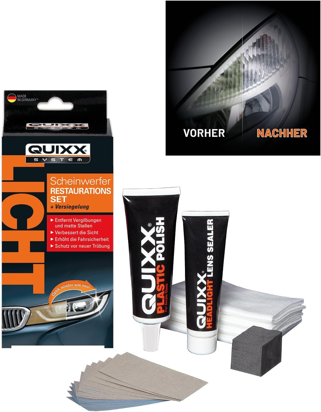 Nigrin 50251 Quixx Headlight Restoration Kit