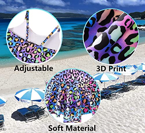 Image of YUEGOO Girls Swimsuits Bathing Suit One Piece 3D Printed Ruffle Beach Swimwear 2-9T
