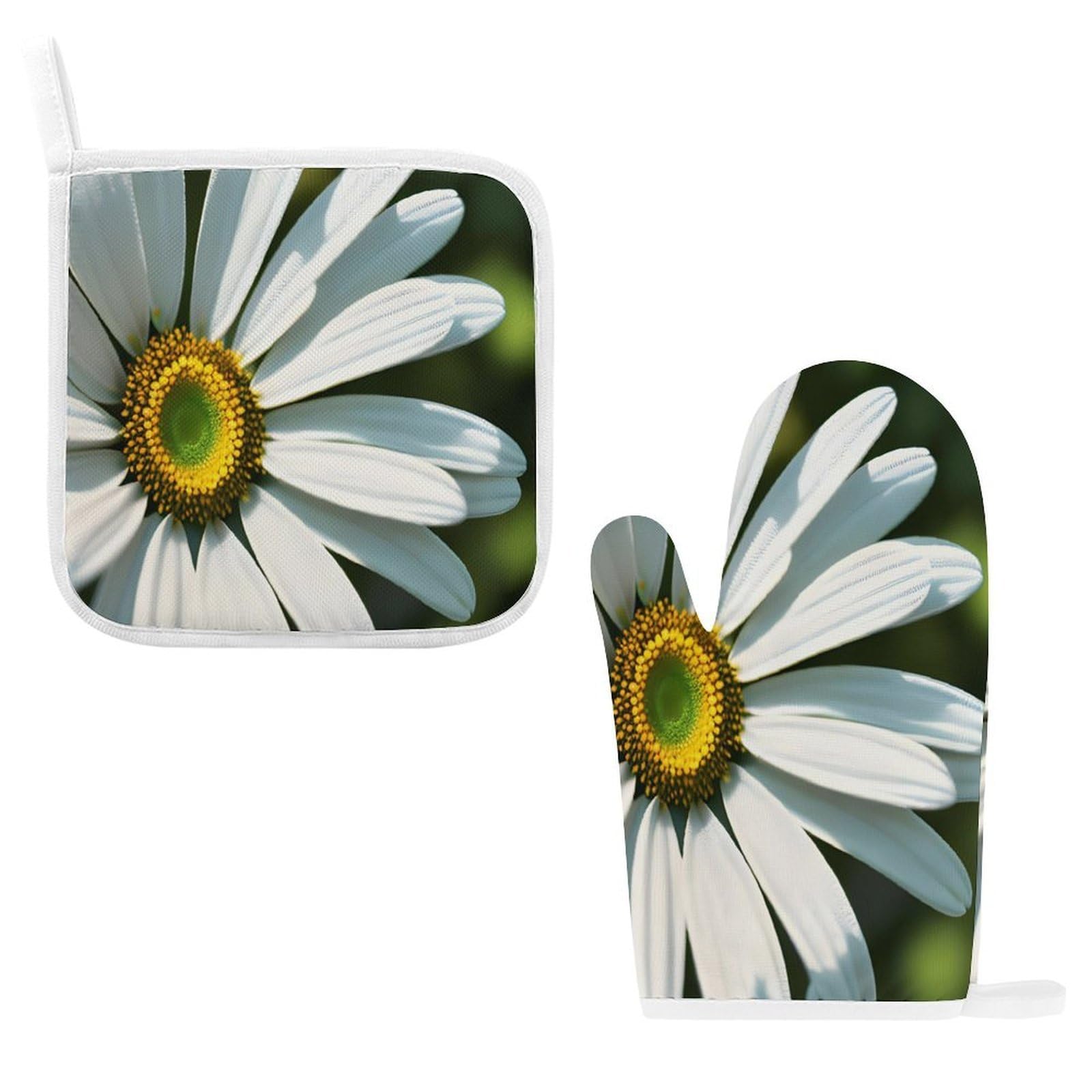 Btcowzrv Style Daisy Oven Mitts And Pot Holders 2Pcs Set