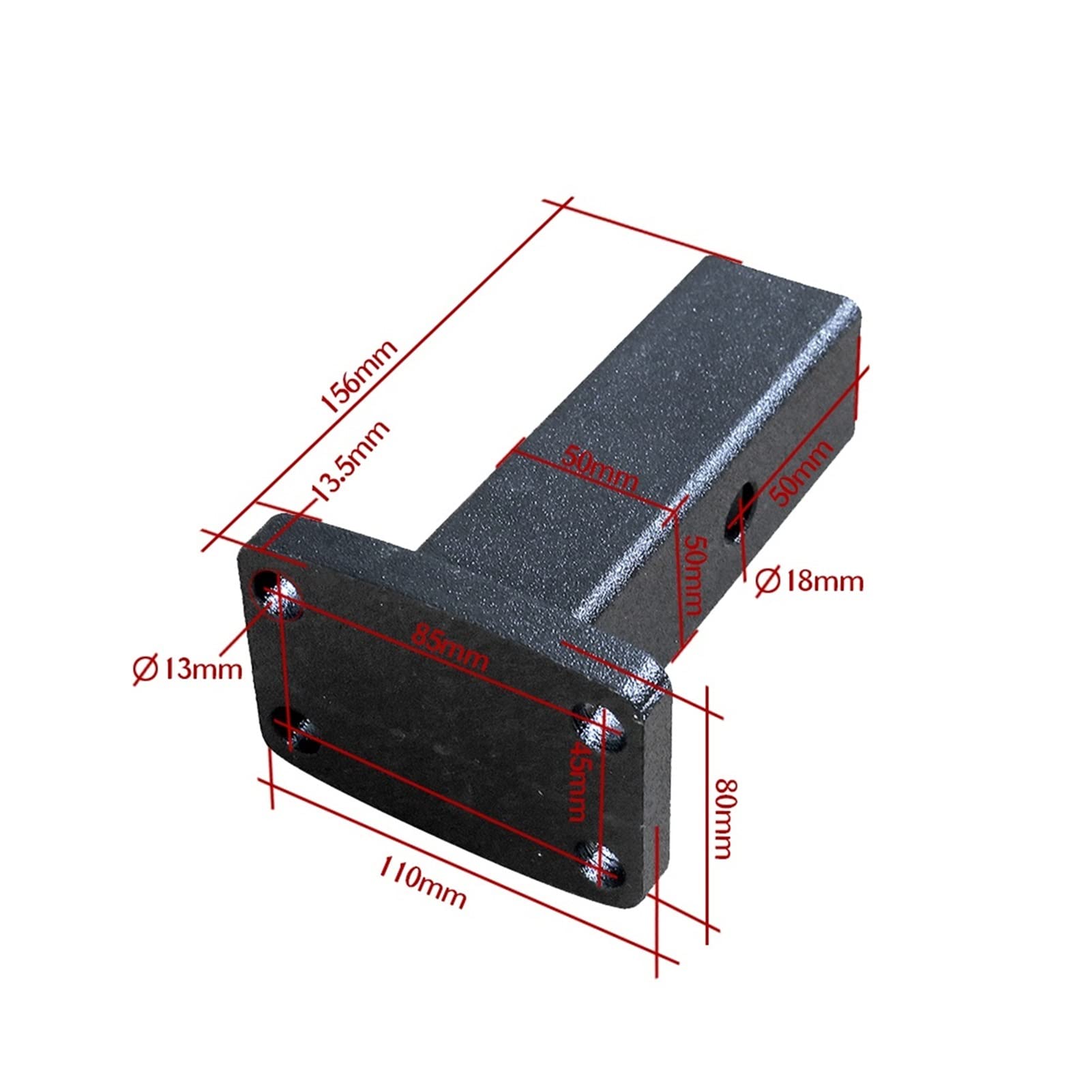 Hak holowniczy Hakowa płyta do montażu na 2-calowy adapter adaptera zaczepu z przyczepą kulkową 2" Rv. Części akcesoriów przyczepowych