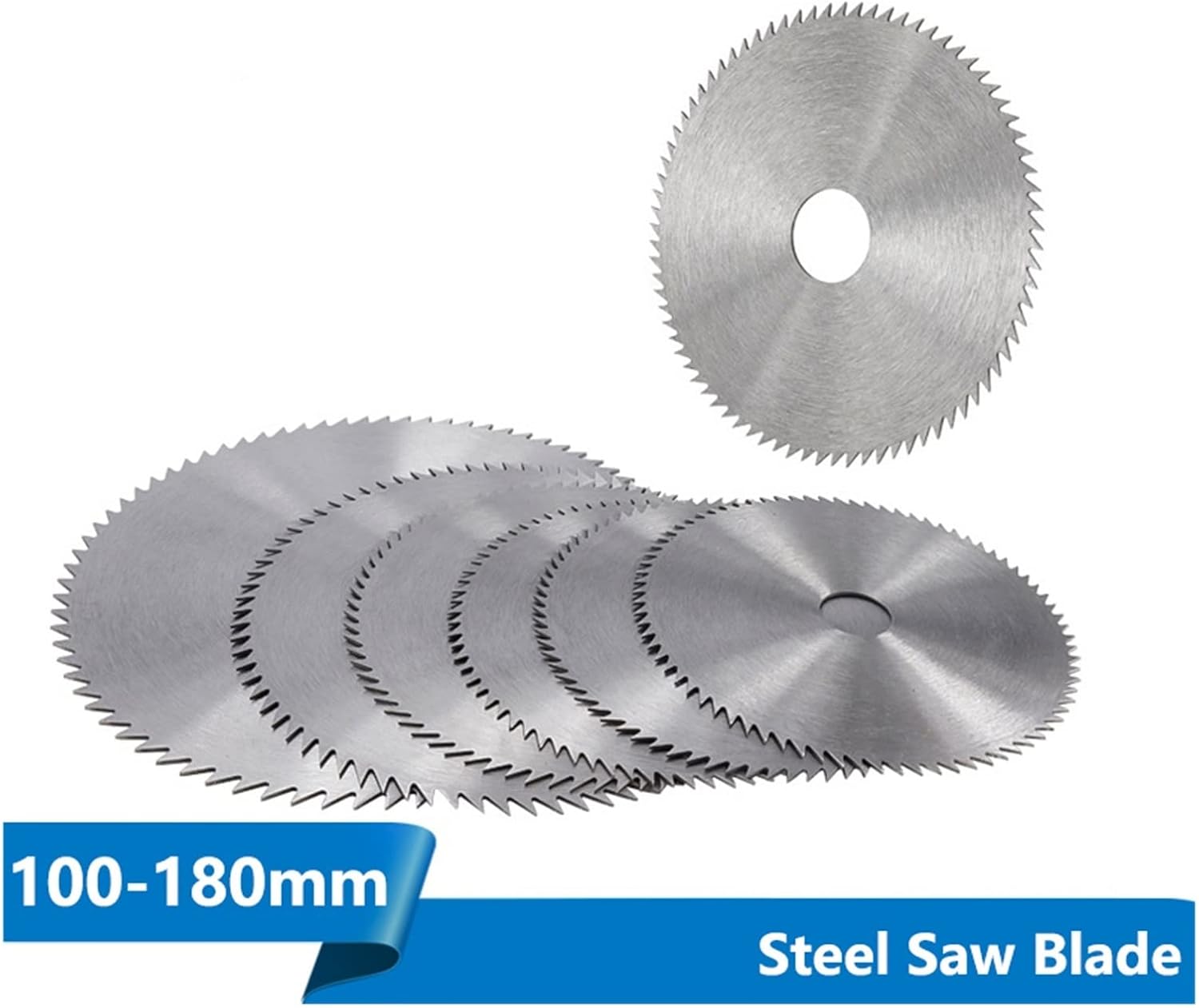 5pcs Steel Circular Saw Blade, 100/110/125/150/180mm 60/75/80Teeth Power Tool Accessories Wood Cutting Disc (Size : 100x25x1.0x75teeth)