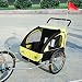 HOMCOM Remolque para Niños DOS PLAZAS con Amortiguadores Carro para Bicicleta CON...