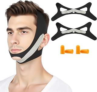 Anti Snoring Chin Strap for Sleeping Adjustable(2 Pack), Effective Anti Snoring Device Breathable and Reusable, High Elasticity Traceless Comfortable Snore Stopper for Adult