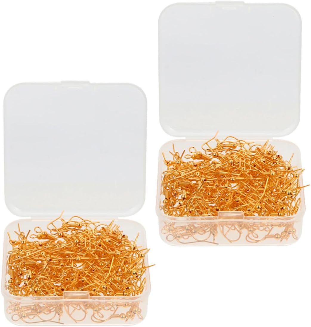 Earring Hooks for 400pcs Iron Golden DIY Jewelry Making