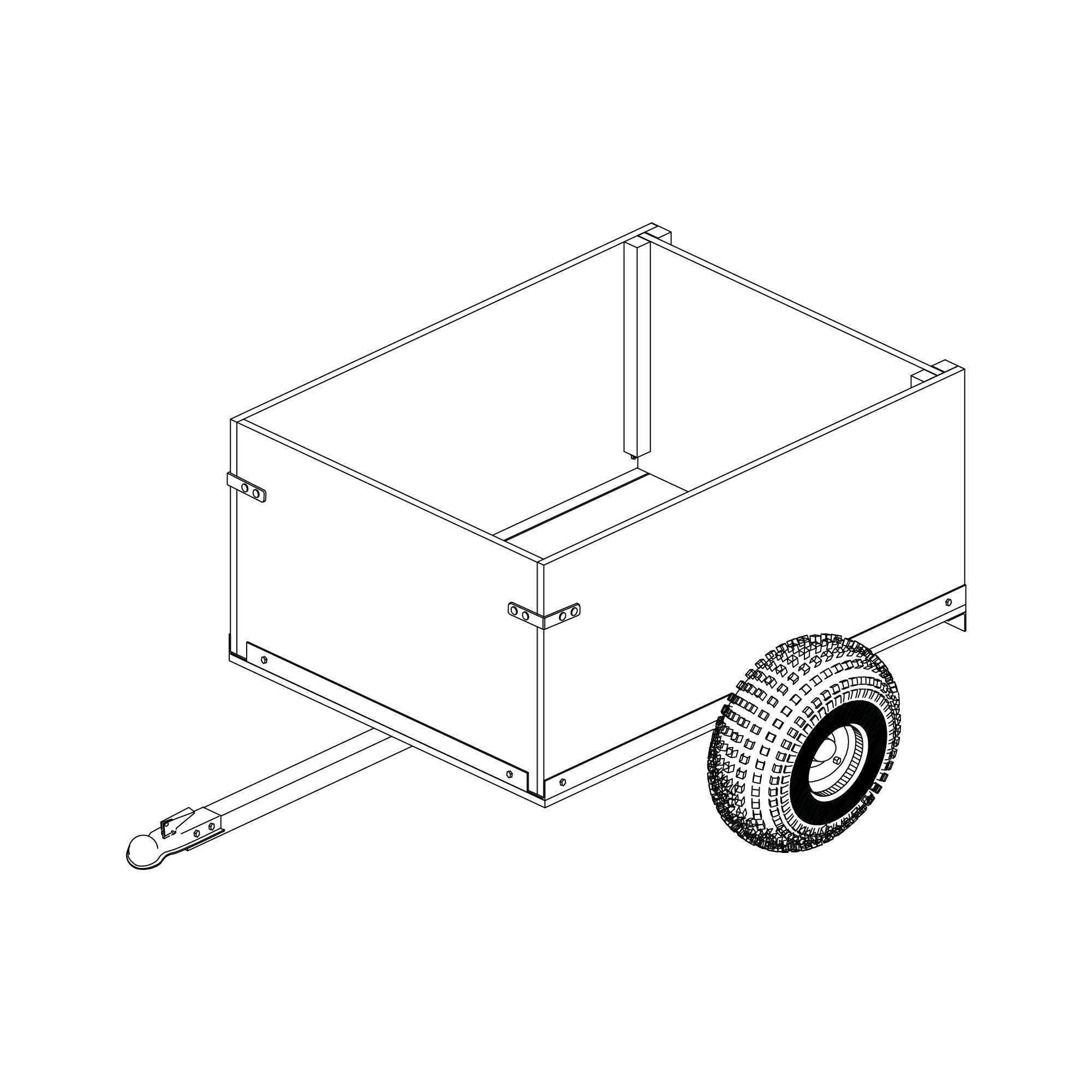The Trailer Parts Outlet - 104-4'x3' Off Road Utility Cart Trailer- 8 How-to Steps w/Blueprint