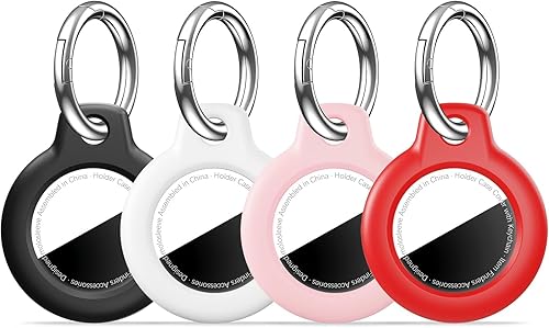 Miniatura 94 de Funda para AirTag con llavero, a prueba de golpes y antiarañazos, accesorios para localizadores GPS, para bolsos y maletas, transparente F5-Clear