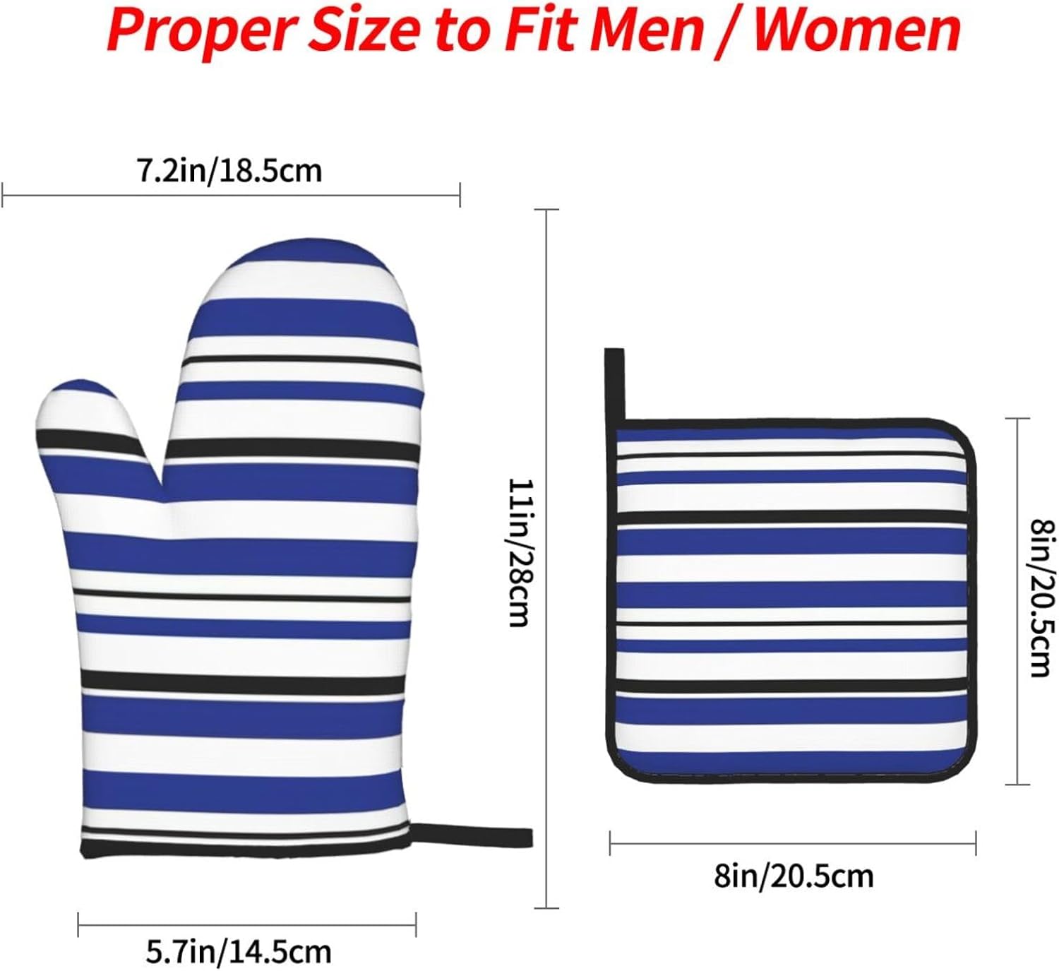 Striped. Kitchen baking four piece set, fit for cooking and baking, oven, microwave, and outdoor barbecue