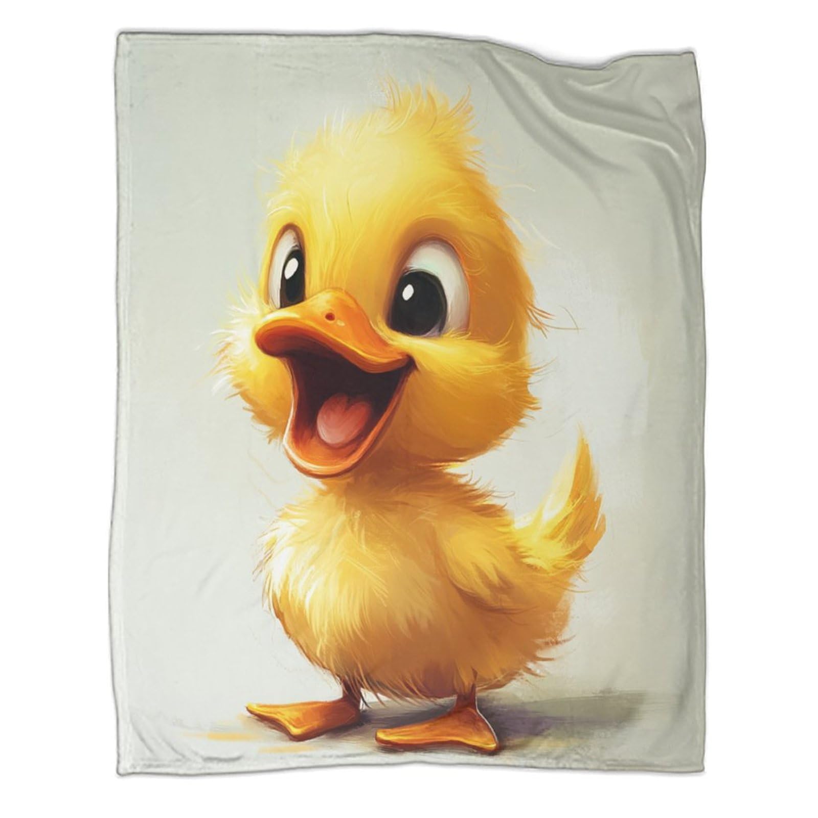 Plaid polaire moelleuse canard mignon pour cocooning sur le canapé