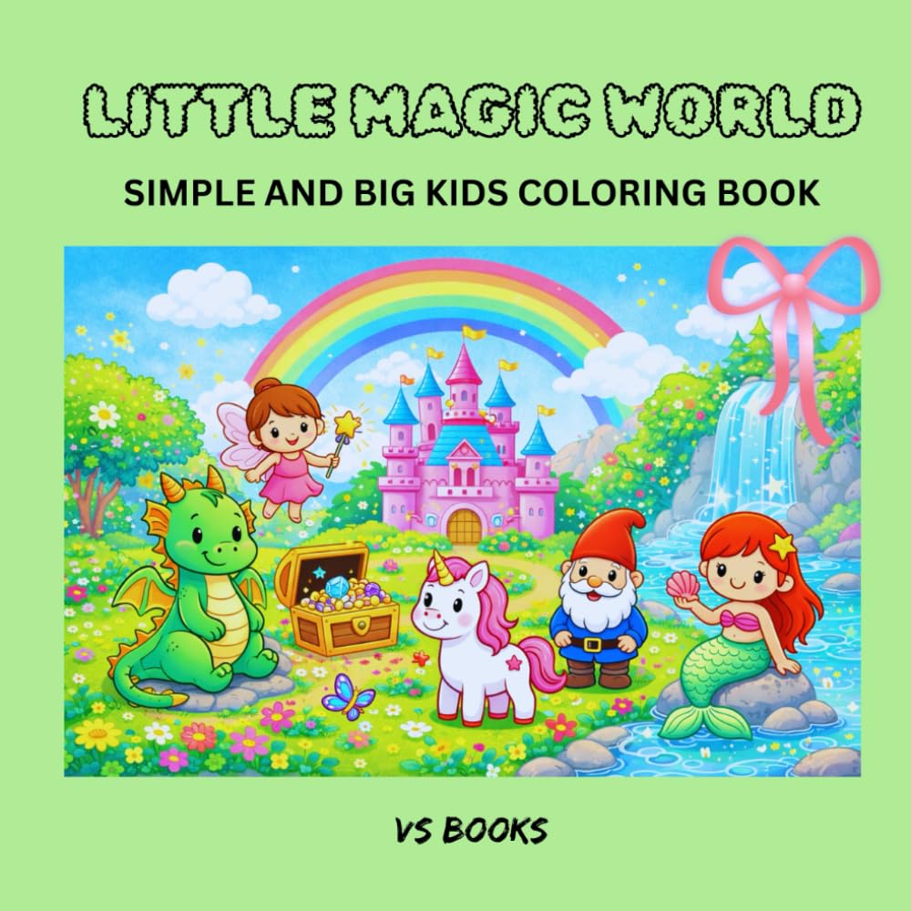 Little Magic World: Simple and Big Kids Coloring Book