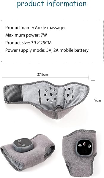 Emsense Foot Massager, Heating Foot Massager, 3-in-1 Foot Heating Massager Portable Heated Ankle Wrap Cordless Ankle Massager for Pain Relief (2PCS) - 2