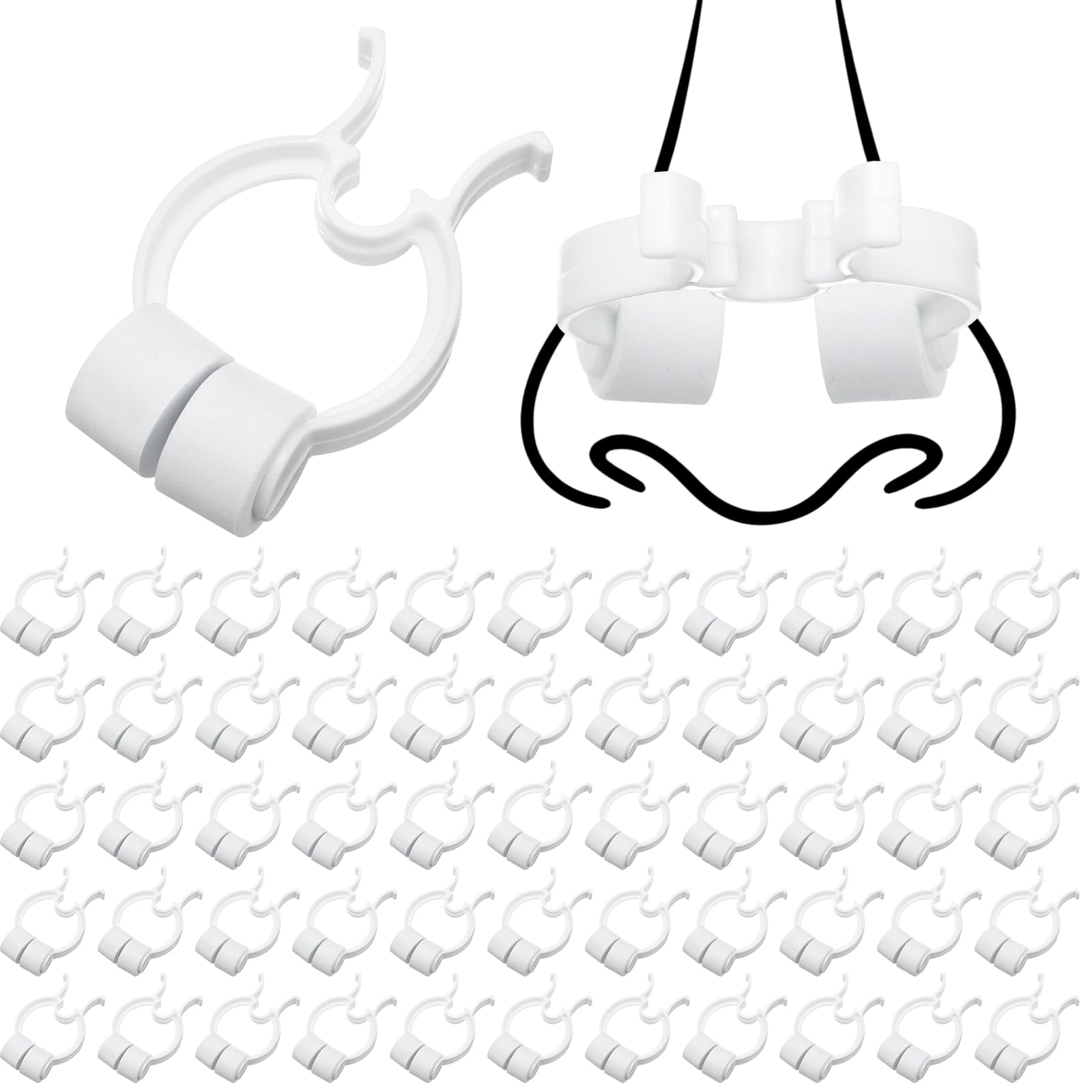 Frienda 60 Pcs Nose Clips for Nosebleeds, White