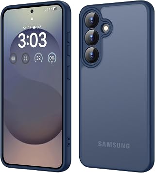 ORDA Case for Samsung Galaxy S25 Full Camera Protection Dark Blue Shockproof scratch-resistant translucent back protective case matte mobile phone case for Samsung S25