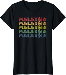 Malaysia Personalized Name Retro 70s Vintage T-Shirt