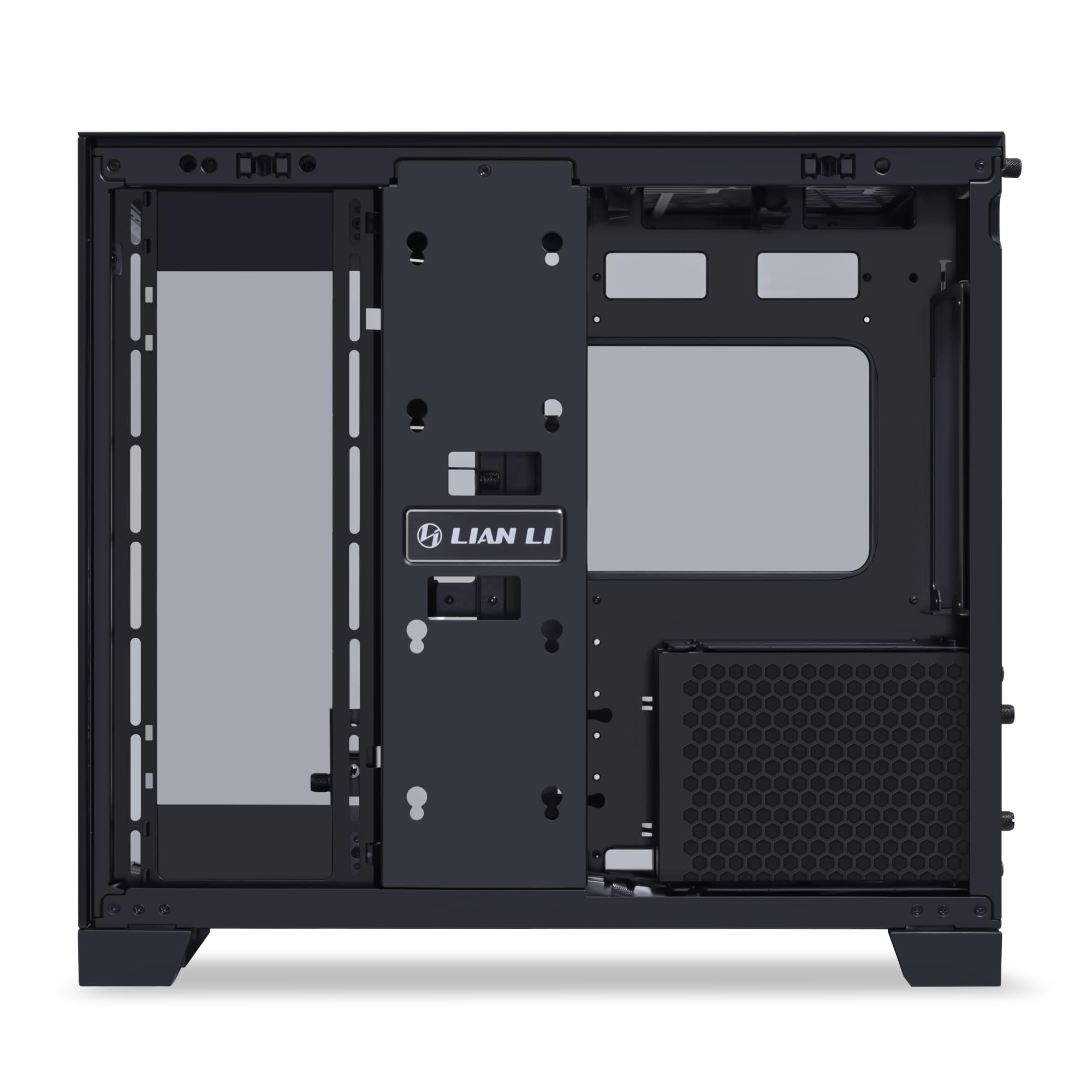 Lian Li O11 Dynamic Mini V2 Caja PC, Negro, Torre Media ATX Compacta con Diseño de Doble Cámara, Vidrio Templado y Diseño Modular