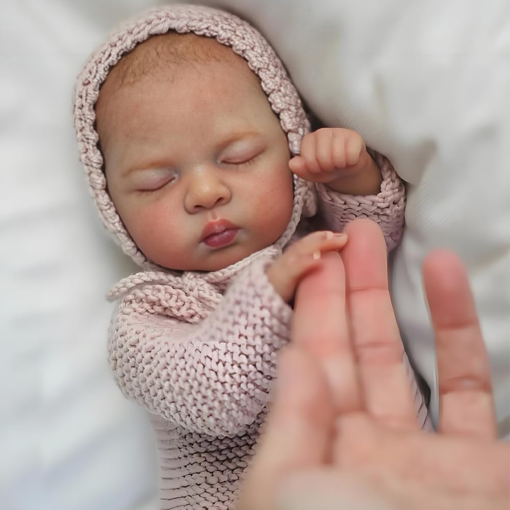 Mini lalki Reborn Baby Lalki silikonowe na całe ciało winylowa śpiąca dziewczyna, która wygląda prawdziwie realistycznie noworodka, lalka niemowlęca, realistyczna lalka dla dzieci, ręcznie