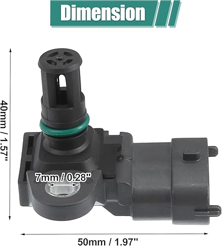 Miniatura 7 de X AUTOHAUX Sensor MAP 22422785 21097978 23886330 Reemplazo del sensor de presión de aumento de temperatura del aire de admisión para Volvo Truck D11