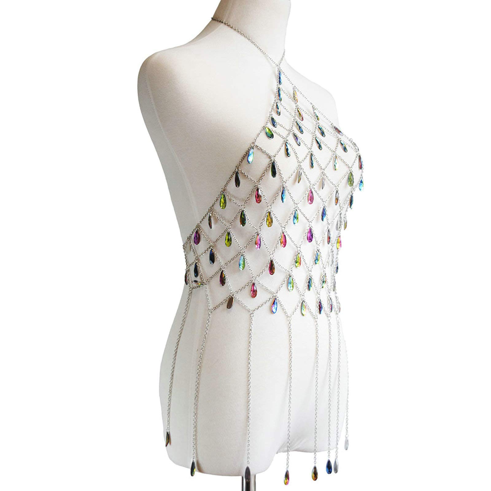 Body Chain Beach Chain Catena in lega Handmade Crystal Vest Body Chain e Lega, colore: Colorato, cod. BISST8981