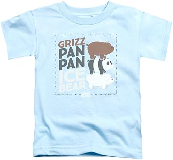 We Bare Bears Grizz Pan Pan Ice Bear Unisex Toddler T Shirt for Boys and Girls