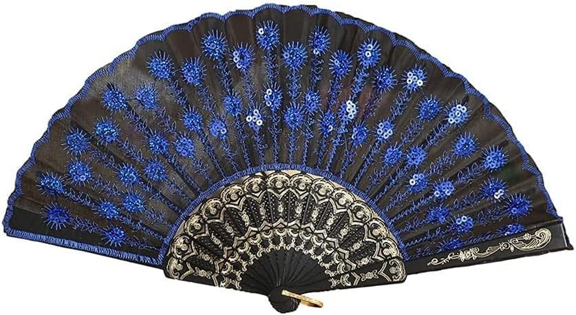 Chinese Folding Fan Japanese Folding Fan Hand Folding Dance Wedding Party Lace Silk Folding Fan Decorative Crafts Paper Fan Hand Fan Vintage Style (Xs 23CM)