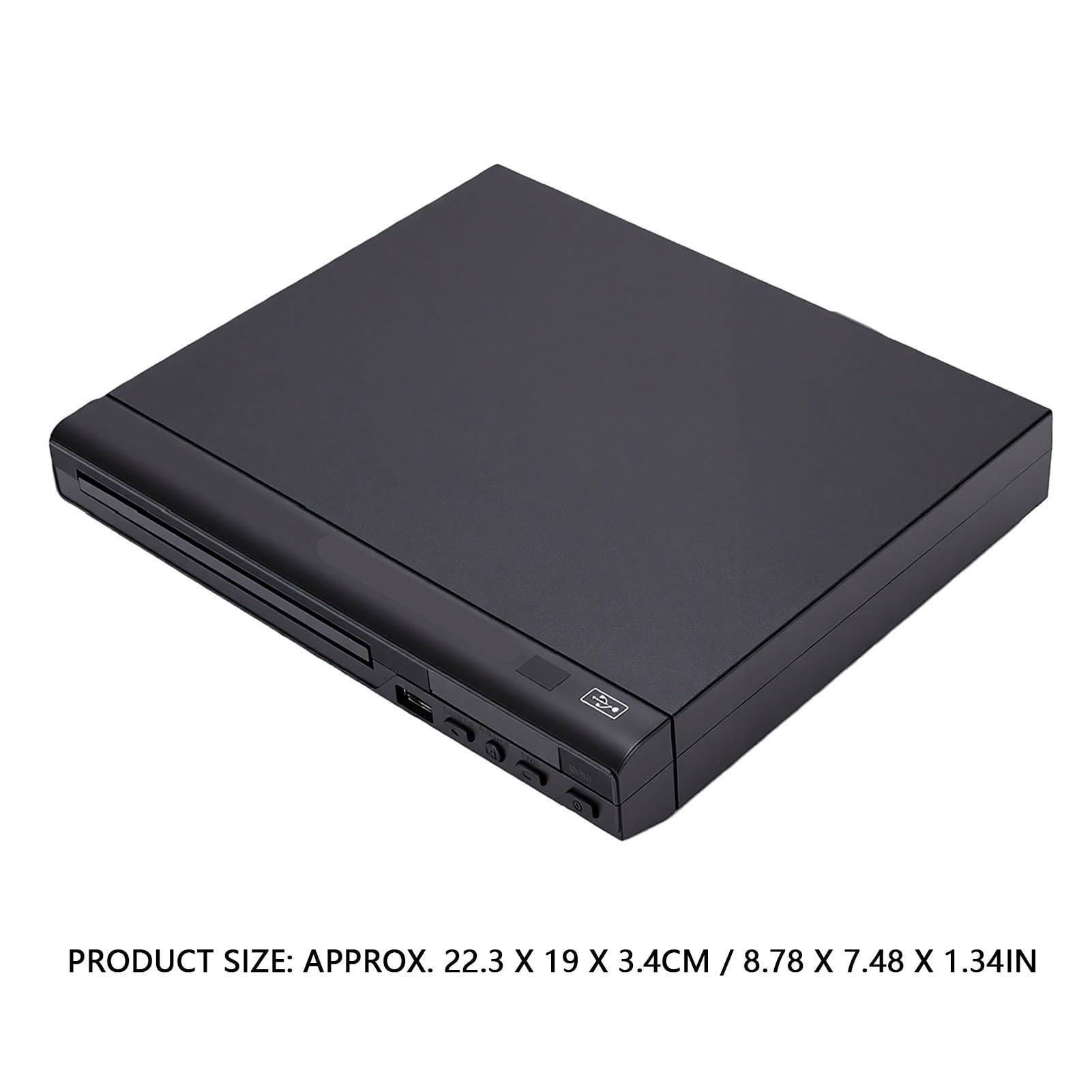 Reproductor de DVD para Todas Las Regiones, Compacto HD 1080P con Salida AV, Pantalla LED, USB, Compatible con Formato PAL NTSC para Cine en Casa, Viajes, TV (Enchufe de la UE)