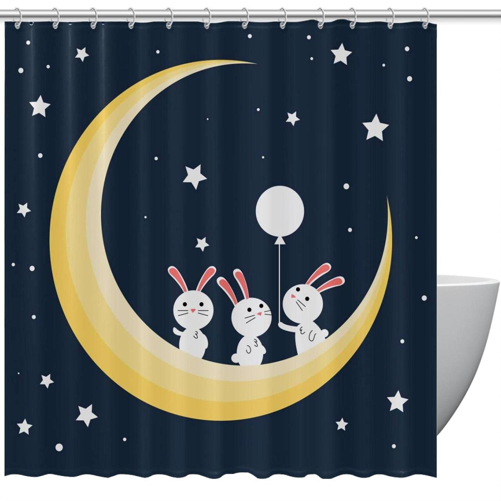 Rideau de douche Moon pour transformer votre salle de bain en oasis de détente