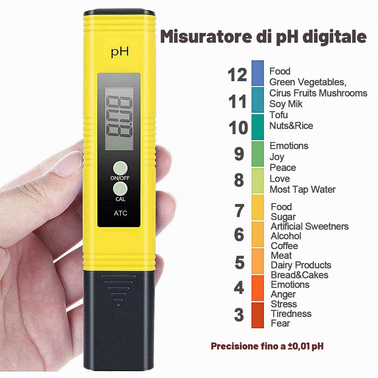 GuDoQi Tester qualità Acqua, TDS PH EC Temperatura 4 in 1 Set, Digitale Misuratore PH, TDS&EC Temperatura Tester, Auto Calibrazione per Acqua Potabile, Sistema Ro, Acquario, Nuoto